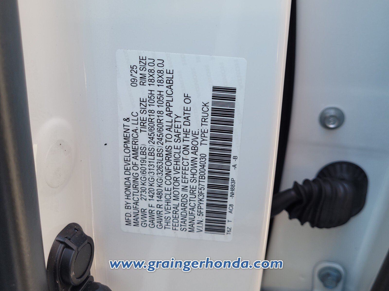 New 2026 Honda Ridgeline RTL image 13