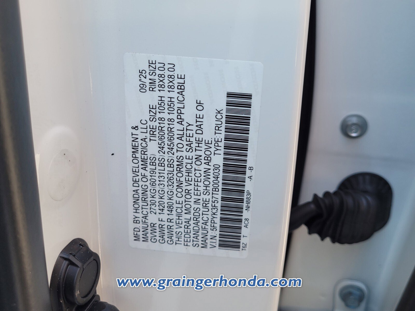 New 2026 Honda Ridgeline RTL image 13