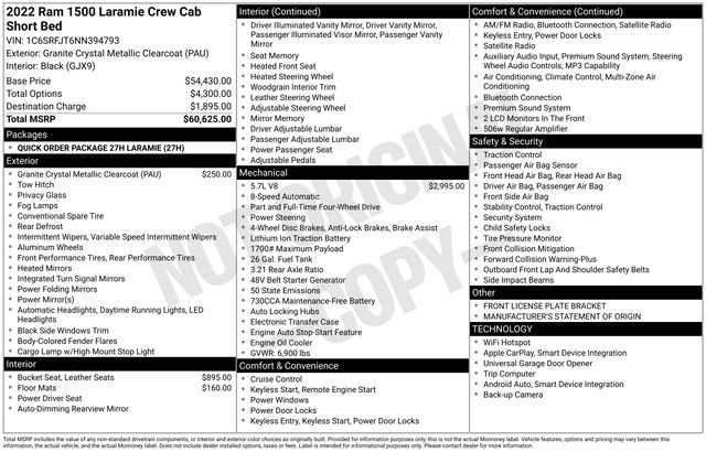 Used 2022 RAM 1500 Laramie AWD/4WD image 5