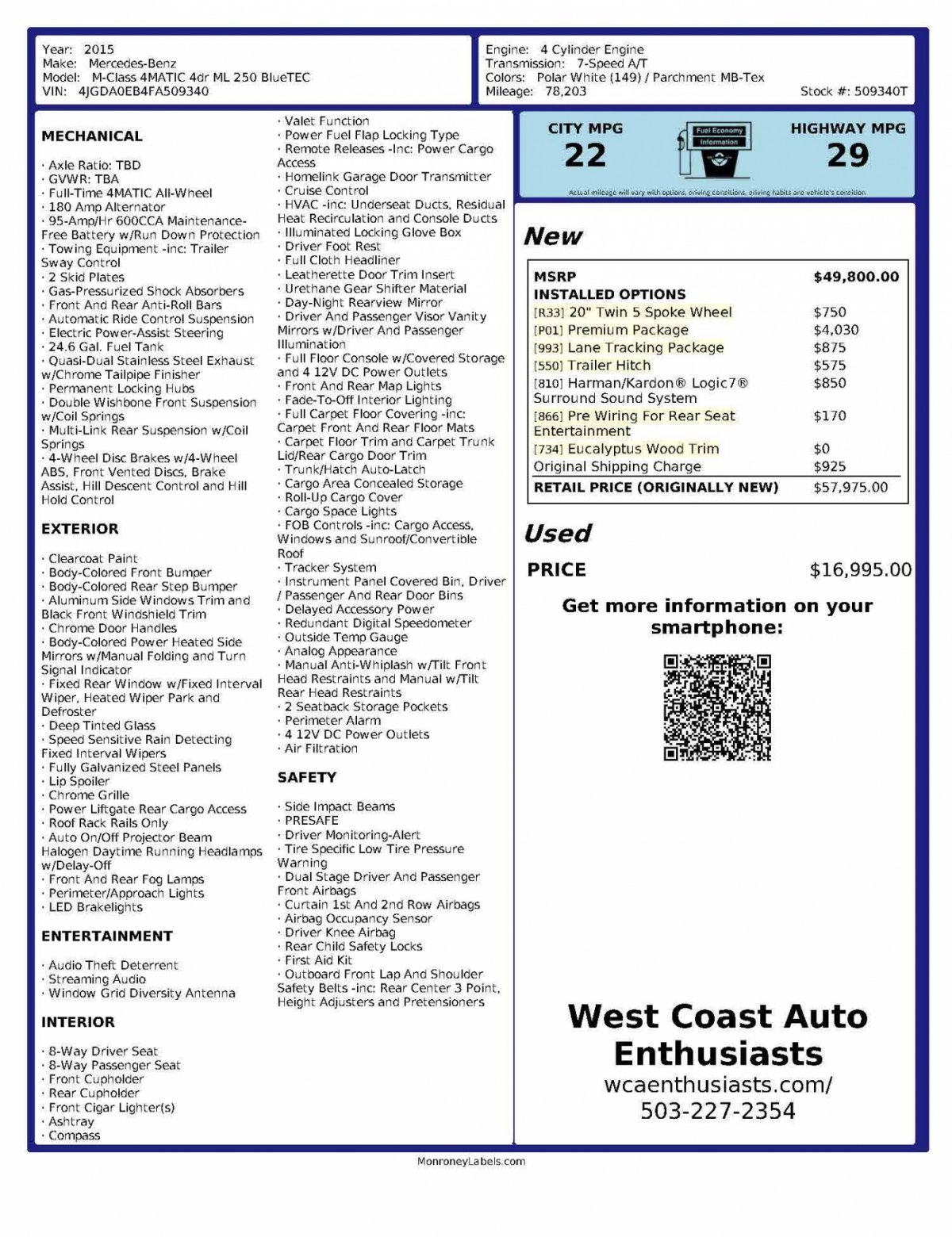 Used 2015 Mercedes-Benz ML 250 BlueTEC 4MATIC image 2