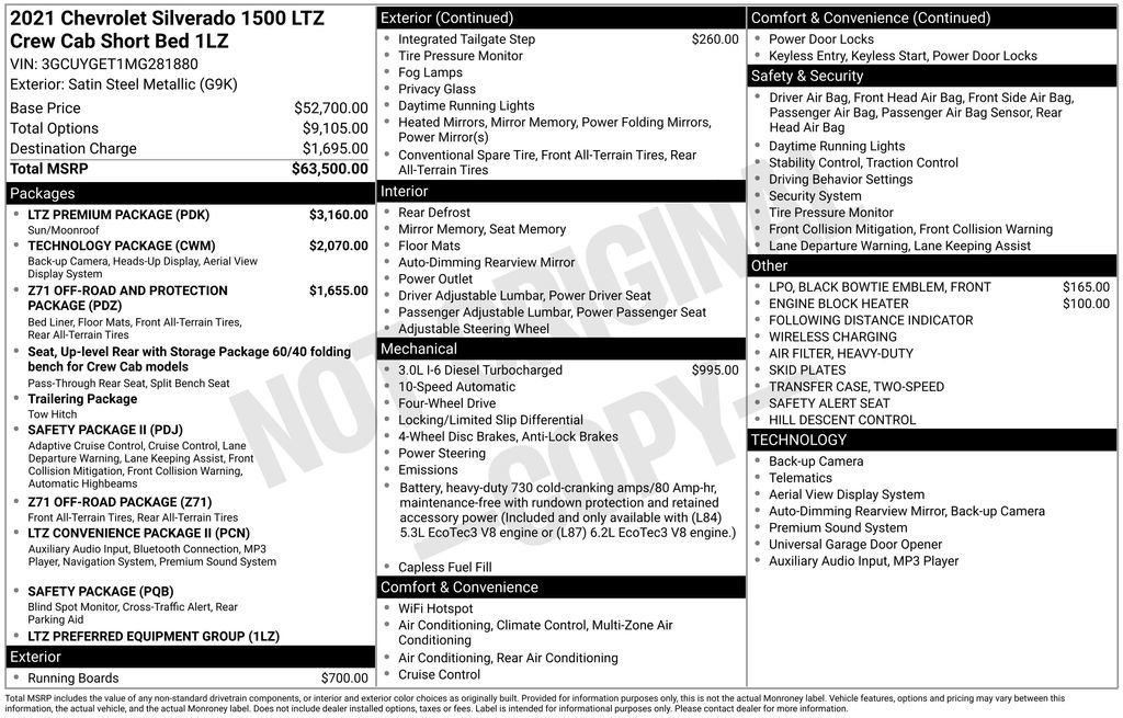 Certified 2021 Chevrolet Silverado 1500 LTZ w/ LTZ Premium Package image 8