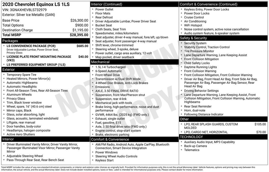 Certified 2020 Chevrolet Equinox LS w/ LS Convenience Package image 11