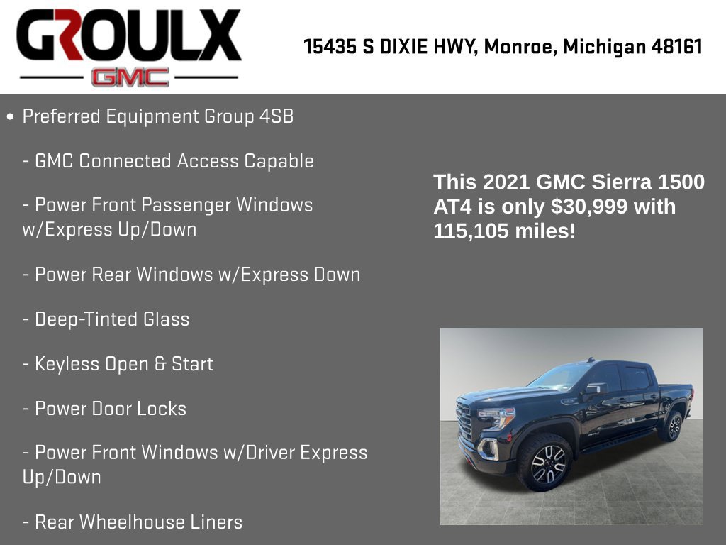 Used 2021 GMC Sierra 1500 AT4 w/ AT4 Premium Package AWD/4WD image 8