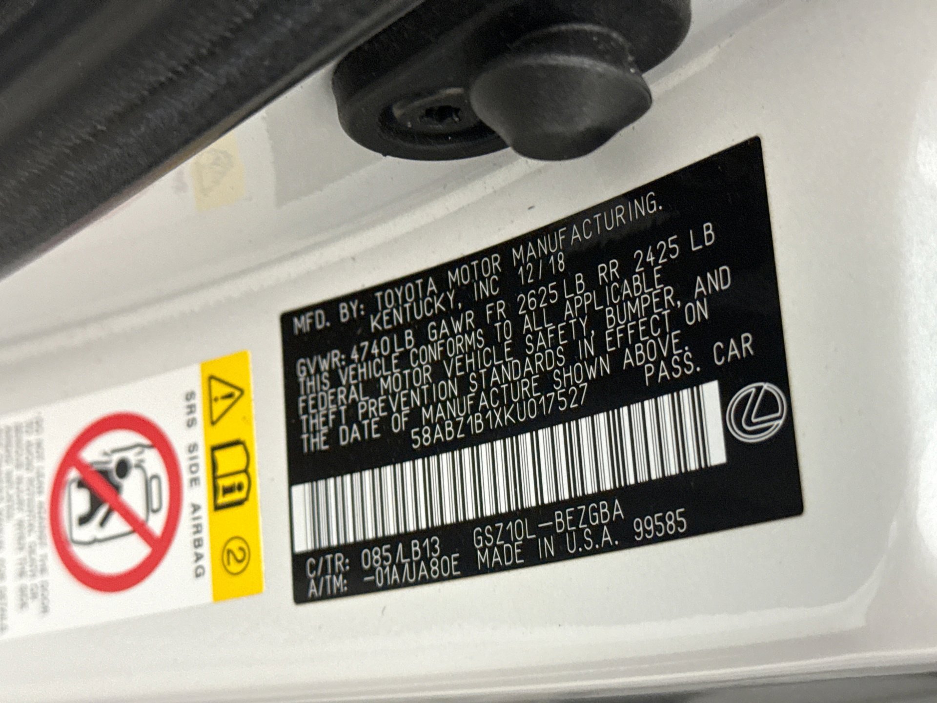 Used 2019 Lexus ES 350 w/ Accessory Package FWD image 11