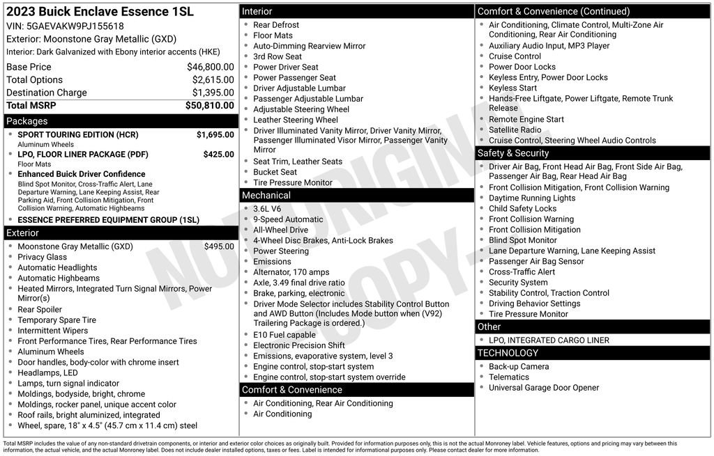 Used 2023 Buick Enclave Essence w/ Sport Touring Edition image 6