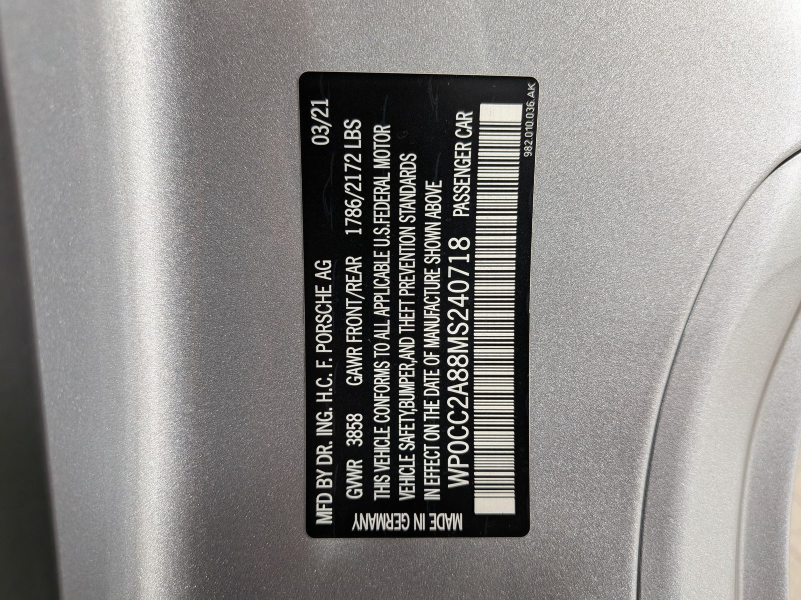 Certified 2021 Porsche 718 Boxster Spyder RWD image 25