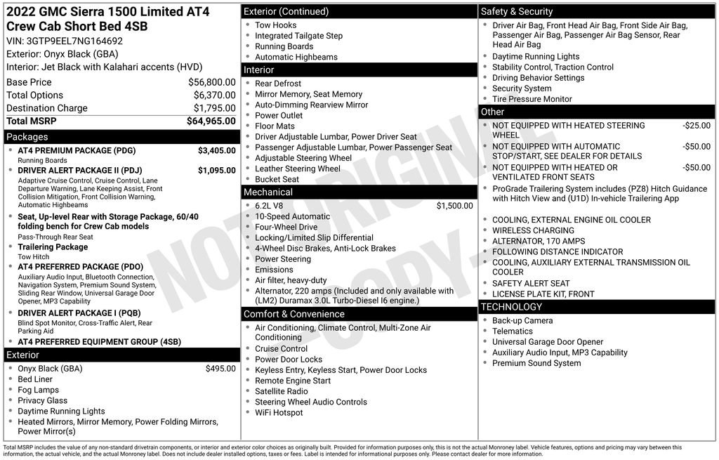 Used 2022 GMC Sierra 1500 AT4 w/ AT4 Premium Package AWD/4WD image 6