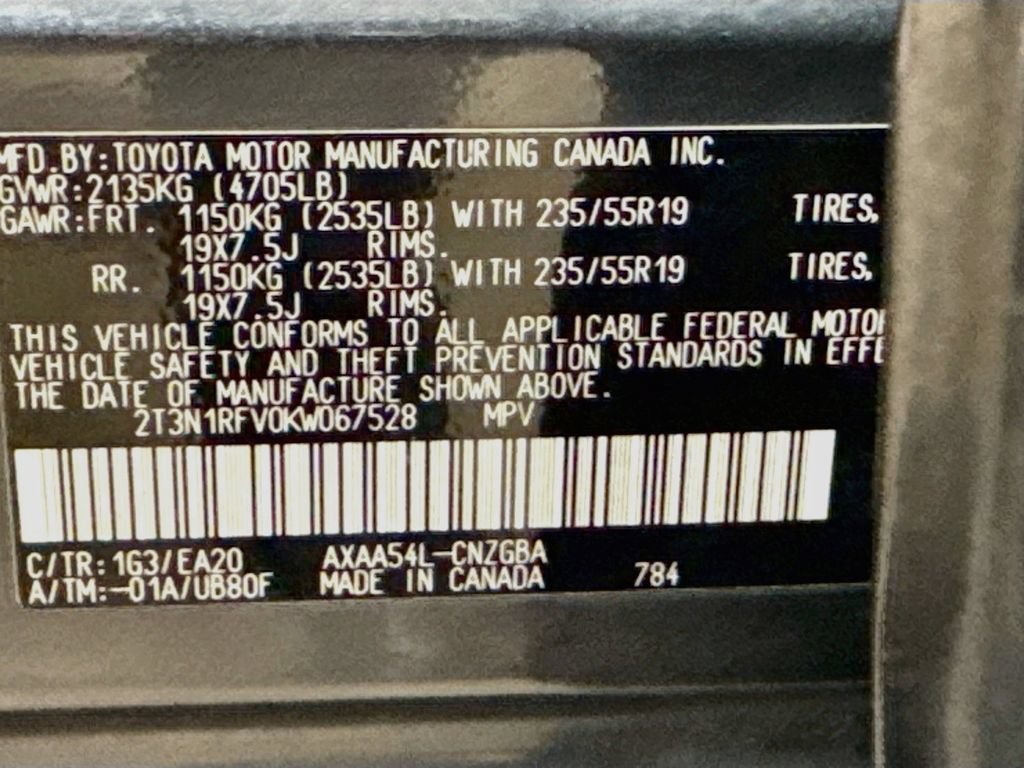 Certified 2019 Toyota RAV4 Limited w/ Cold Weather Package AWD/4WD image 33