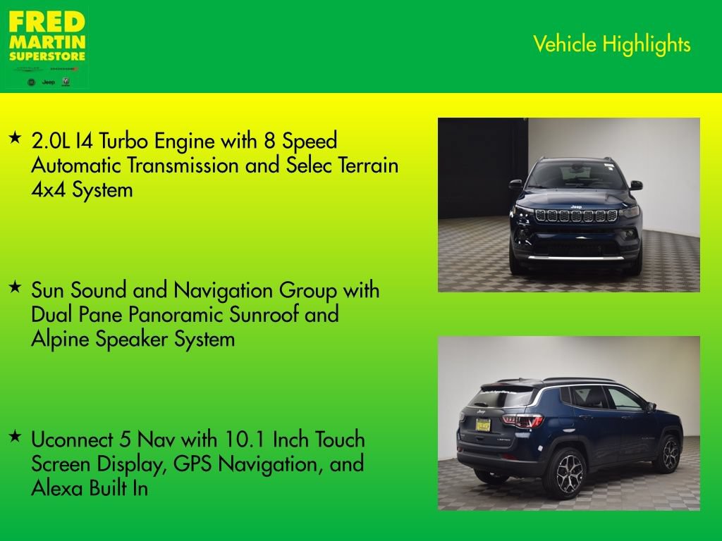 New 2026 Jeep Compass Limited w/ Sun, Sound & Navigation Group AWD/4WD image 7