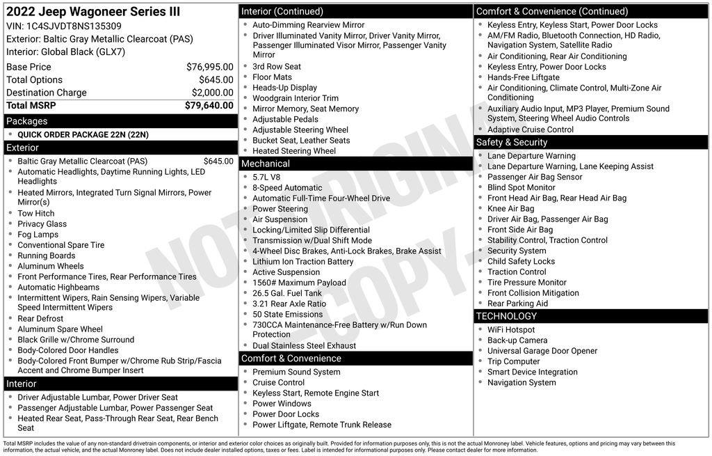 Used 2022 Jeep Wagoneer Series III image 38