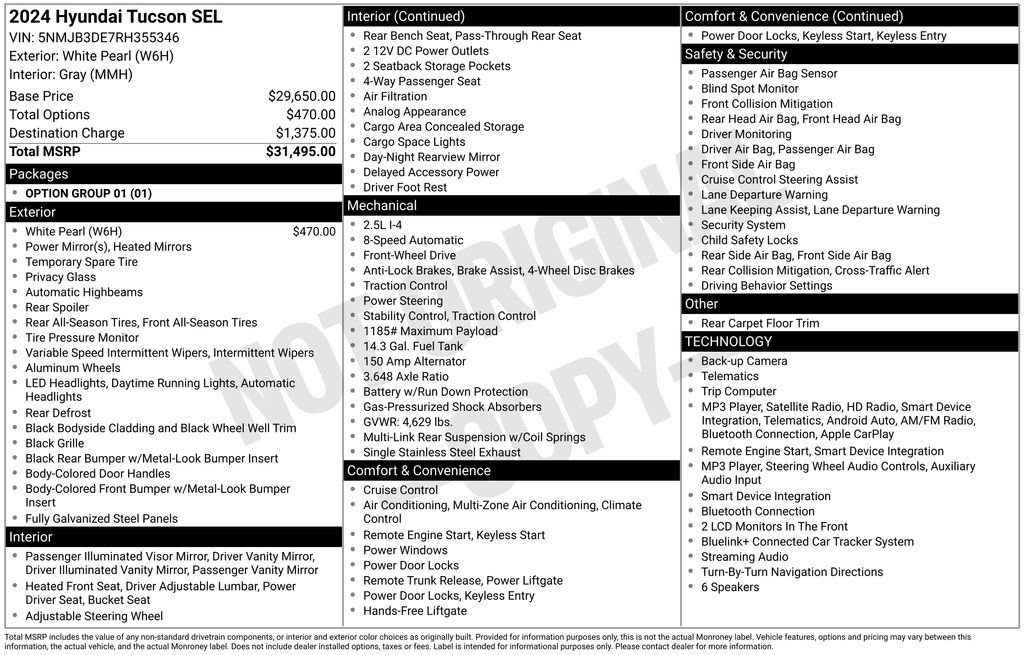 Used 2024 Hyundai Tucson SEL FWD image 28