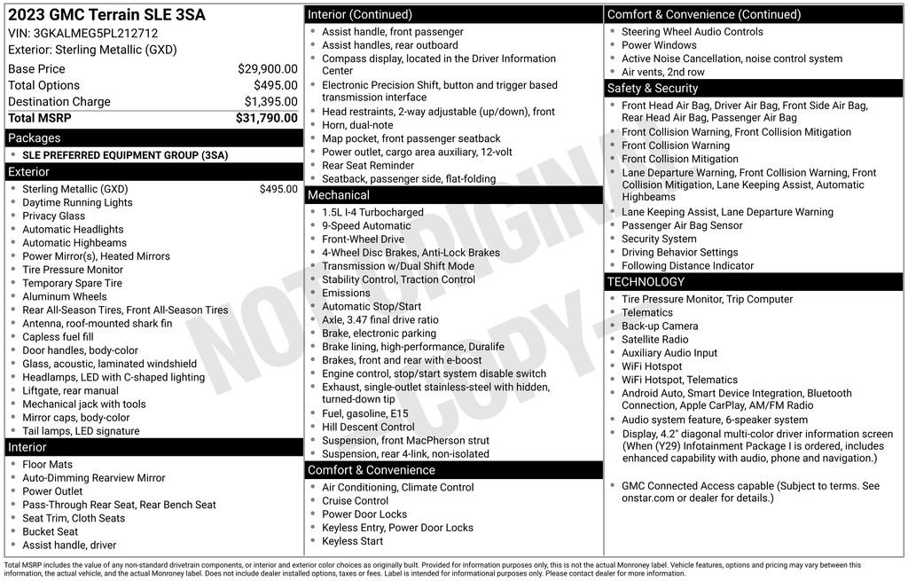 Used 2023 GMC Terrain SLE FWD image 6