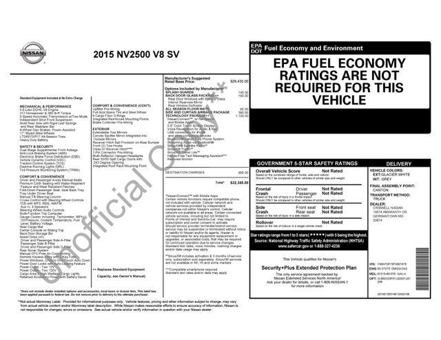 Used 2015 Nissan NV 2500 SV w/ Technology Package RWD image 3