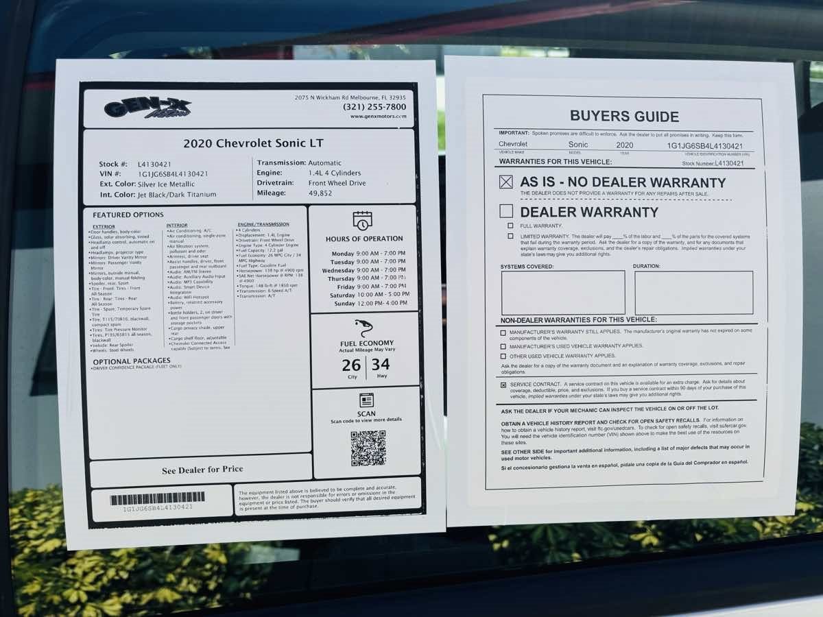 Used 2020 Chevrolet Sonic LT image 6