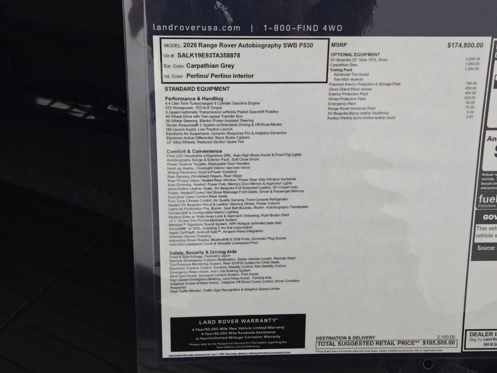 New 2026 Land Rover Range Rover Autobiography AWD/4WD image 34
