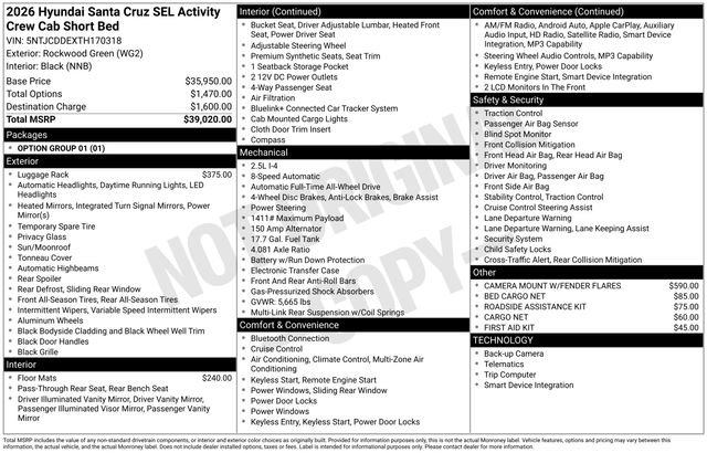 New 2026 Hyundai Santa Cruz SEL AWD/4WD image 25