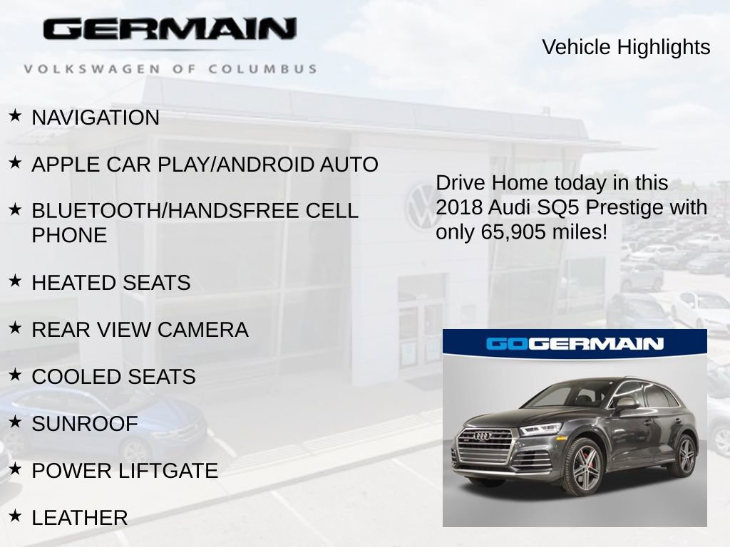 Used 2018 Audi SQ5 Prestige w/ Prestige Package image 6