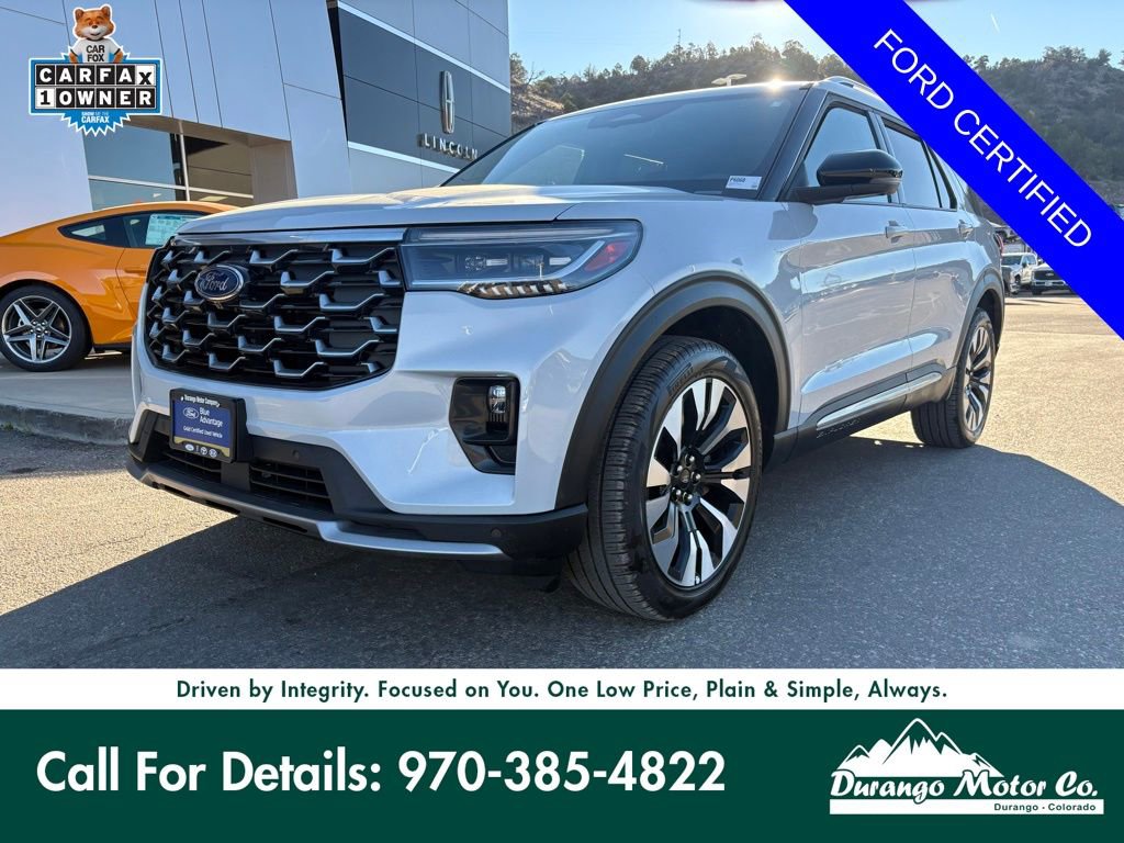 Certified 2025 Ford Explorer Platinum w/ LUX Leather Package