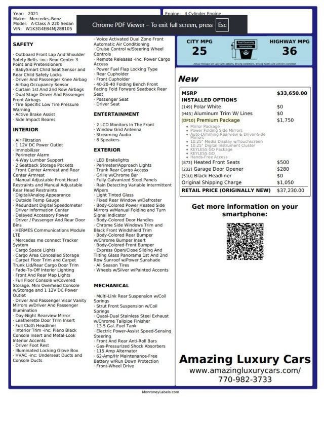 Used 2021 Mercedes-Benz A 220 w/ Premium Package image 25
