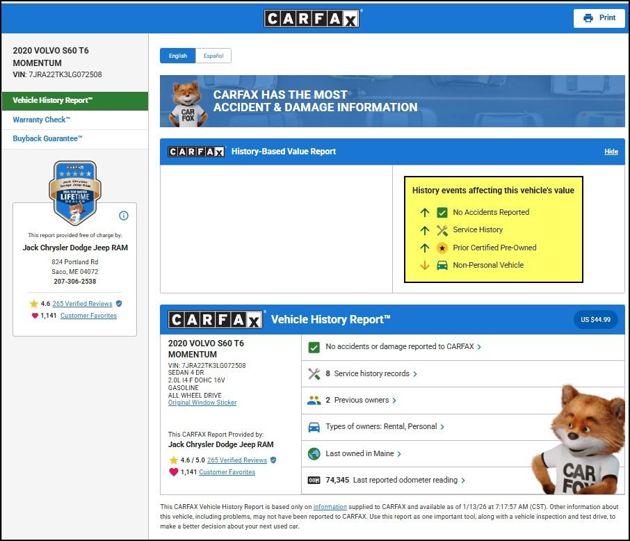 Used 2020 Volvo S60 T6 Momentum image 11