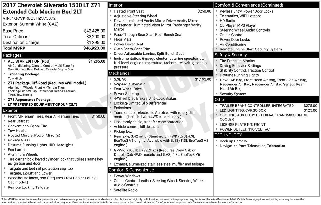 Used 2017 Chevrolet Silverado 1500 LT w/ All Star Edition image 3