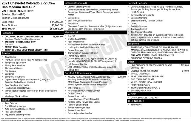 Used 2021 Chevrolet Colorado ZR2 w/ Colorado ZR2 Bison Edition image 29