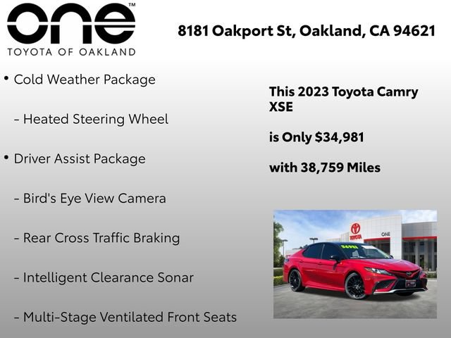 Certified 2023 Toyota Camry XSE w/ Navigation Package FWD image 6