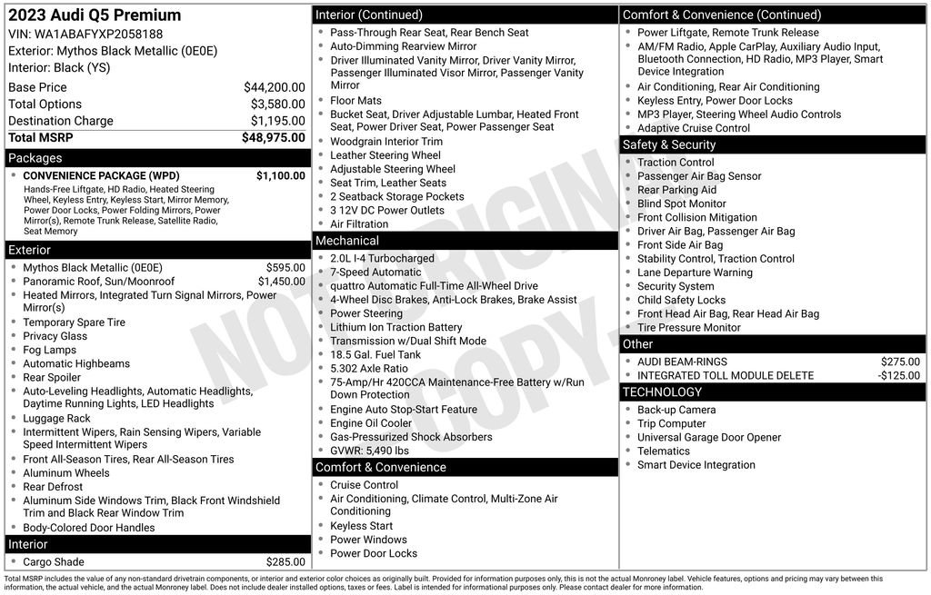 Used 2023 Audi Q5 2.0T Premium w/ Convenience Package image 6