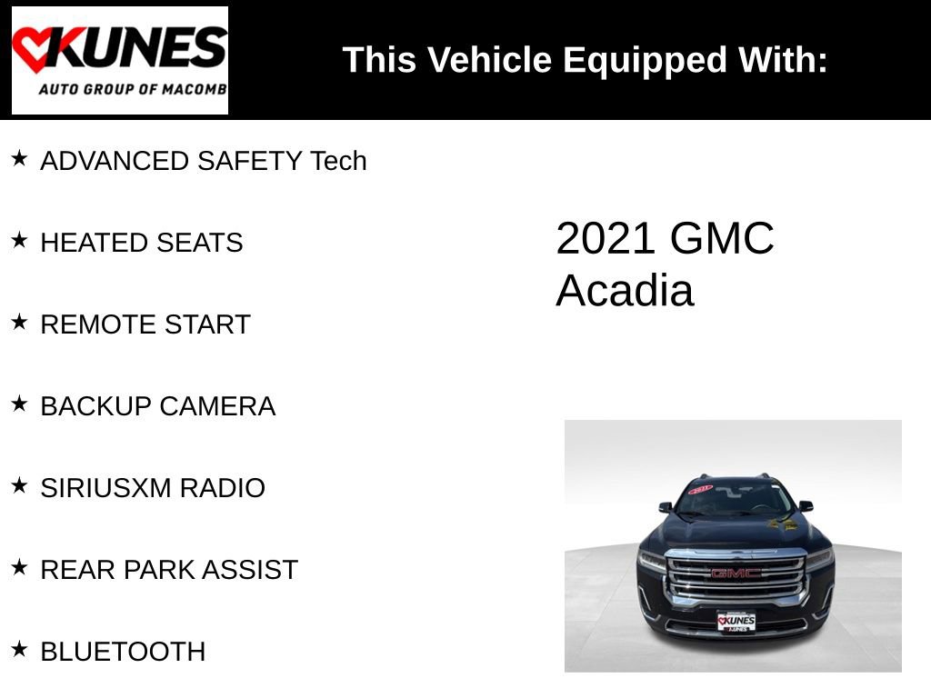Used 2021 GMC Acadia SLE w/ Driver Convenience Package AWD/4WD image 3