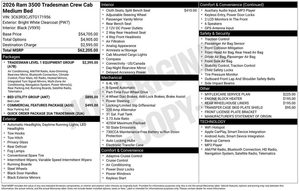 New 2026 RAM 3500 Tradesman image 31