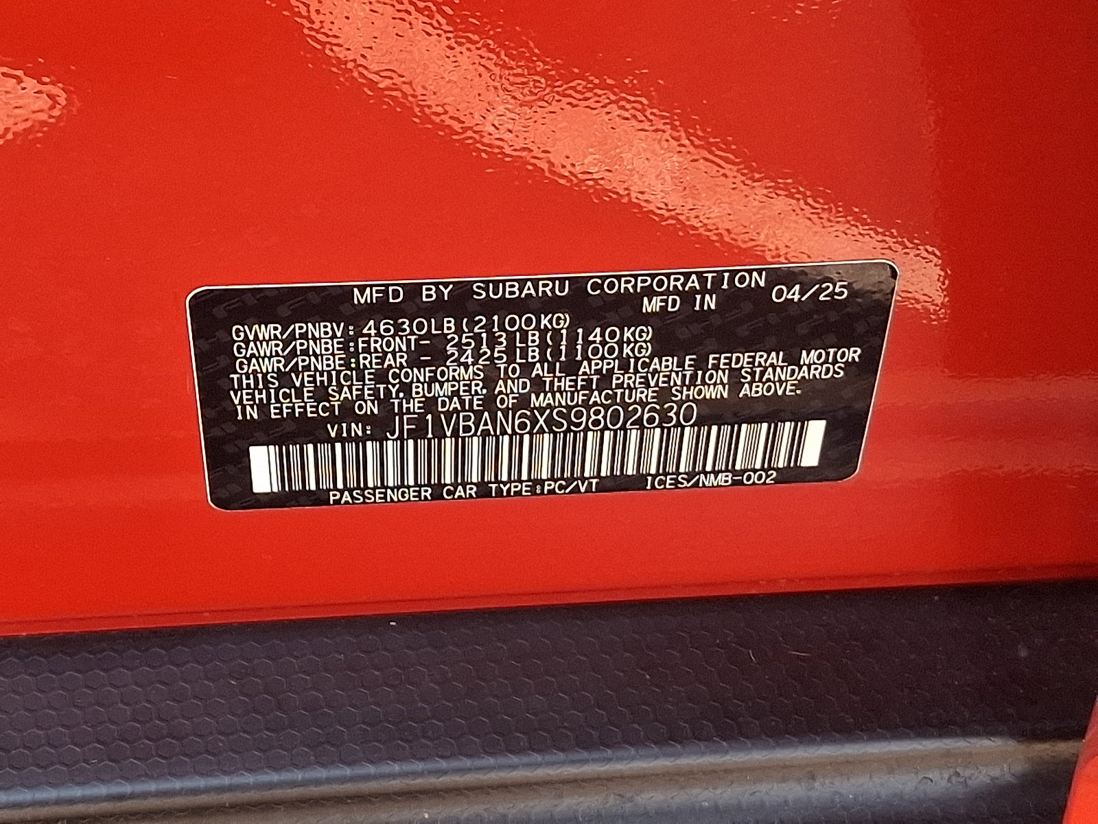 Used 2025 Subaru WRX Limited AWD/4WD image 29