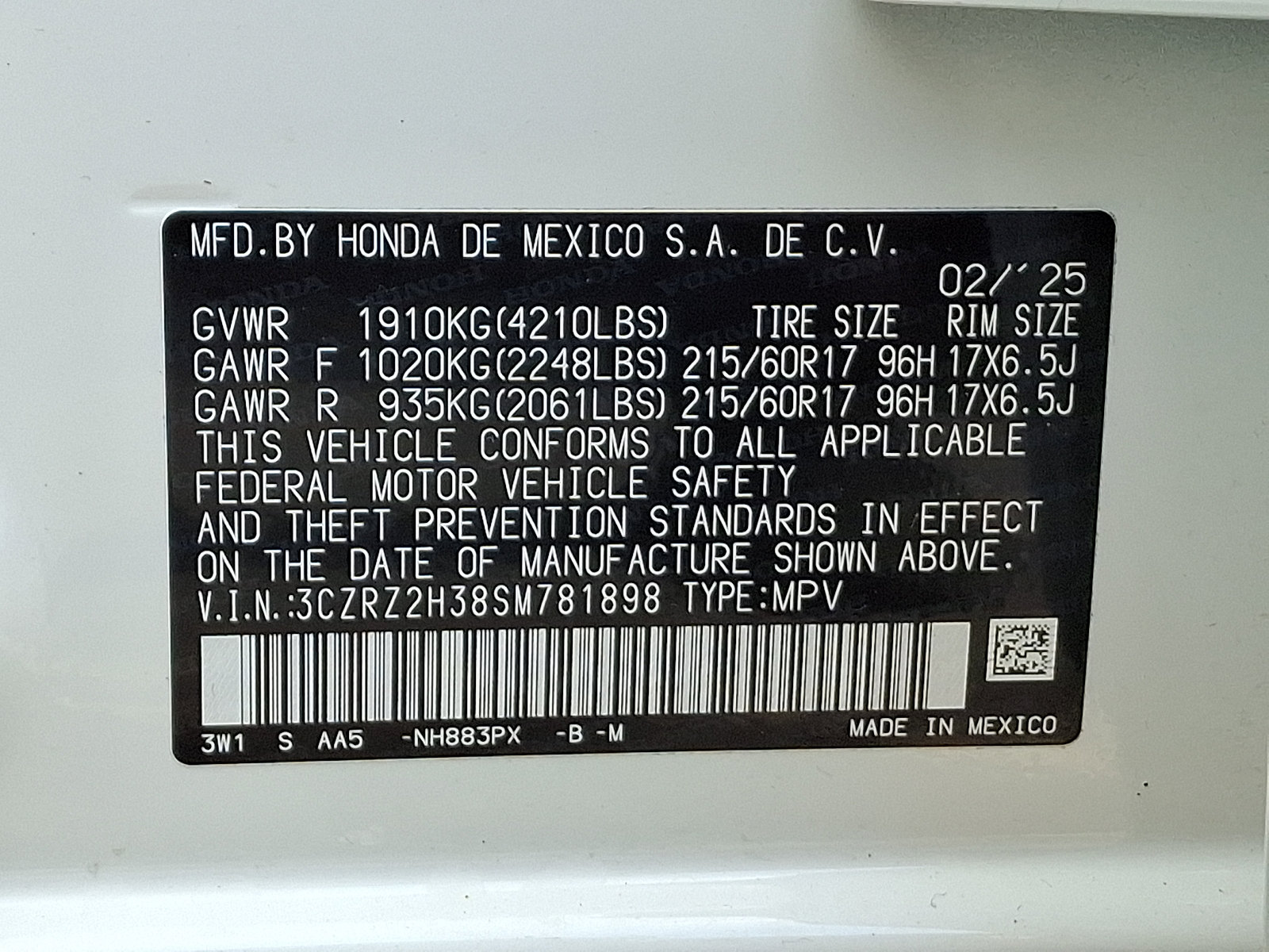 Used 2025 Honda HR-V LX image 28