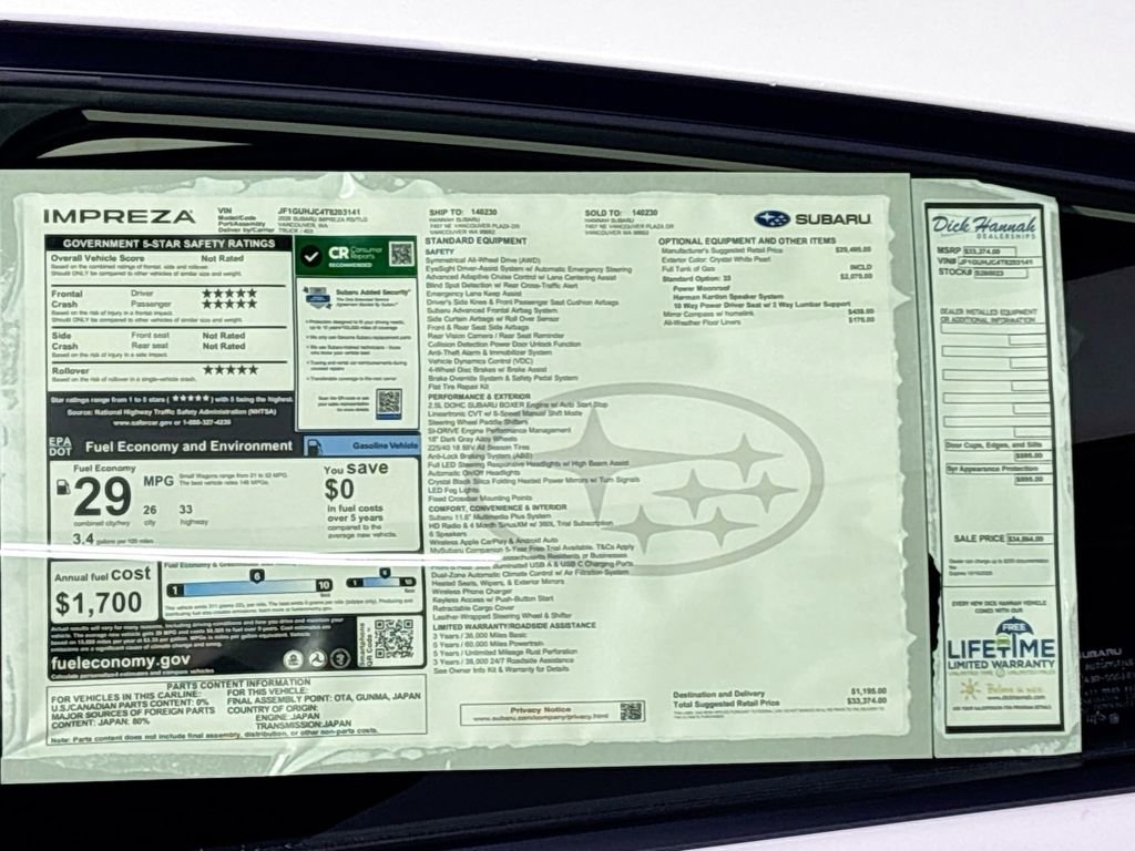 New 2026 Subaru Impreza RS image 24