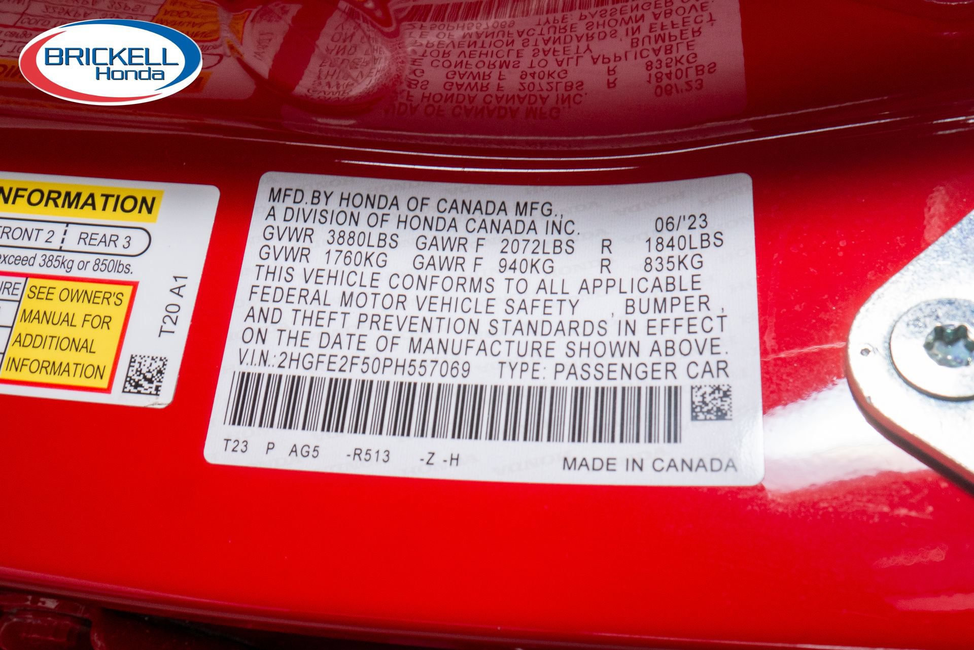 Certified 2023 Honda Civic Sport image 33