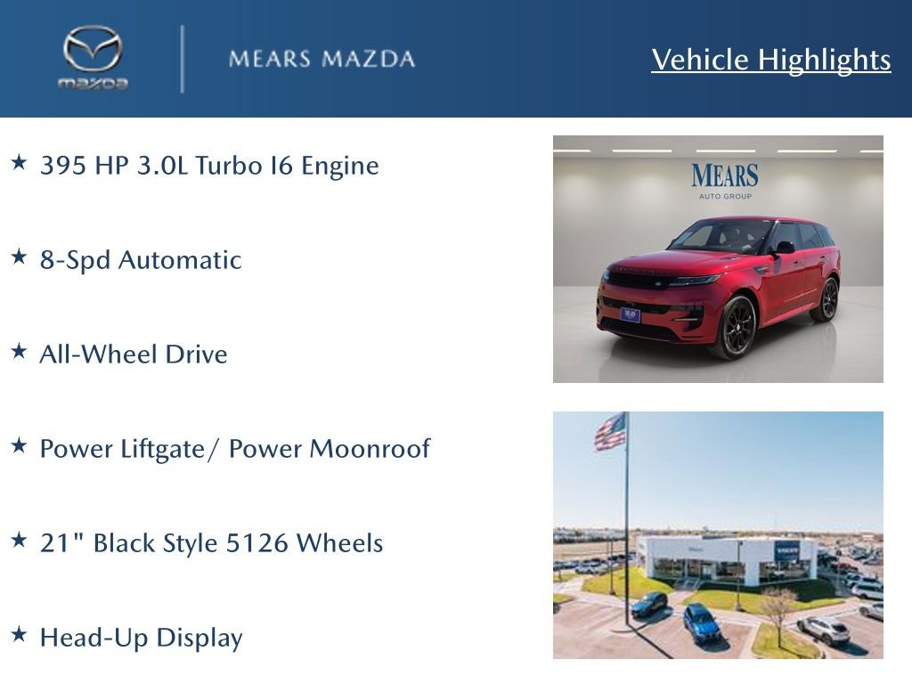Used 2023 Land Rover Range Rover Sport SE Dynamic AWD/4WD image 2