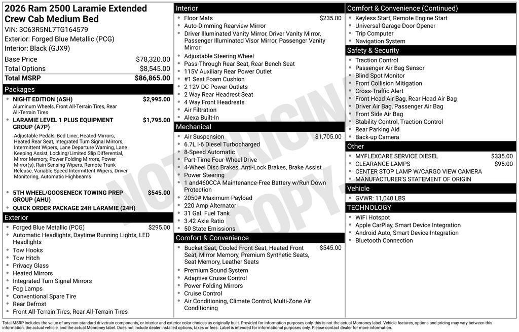 New 2026 RAM 2500 Laramie w/ Night Edition image 9