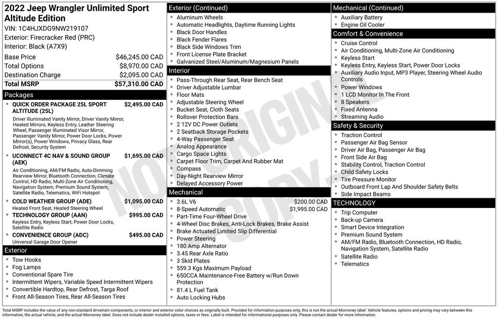 Used 2022 Jeep Wrangler Unlimited Sport image 13