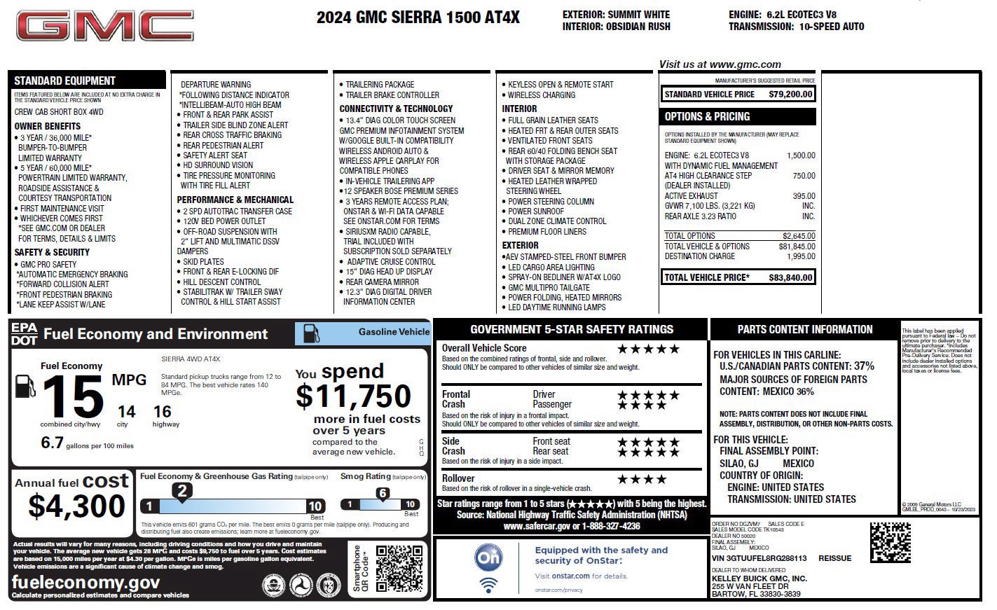 Certified 2024 GMC Sierra 1500 AT4X AWD/4WD image 3