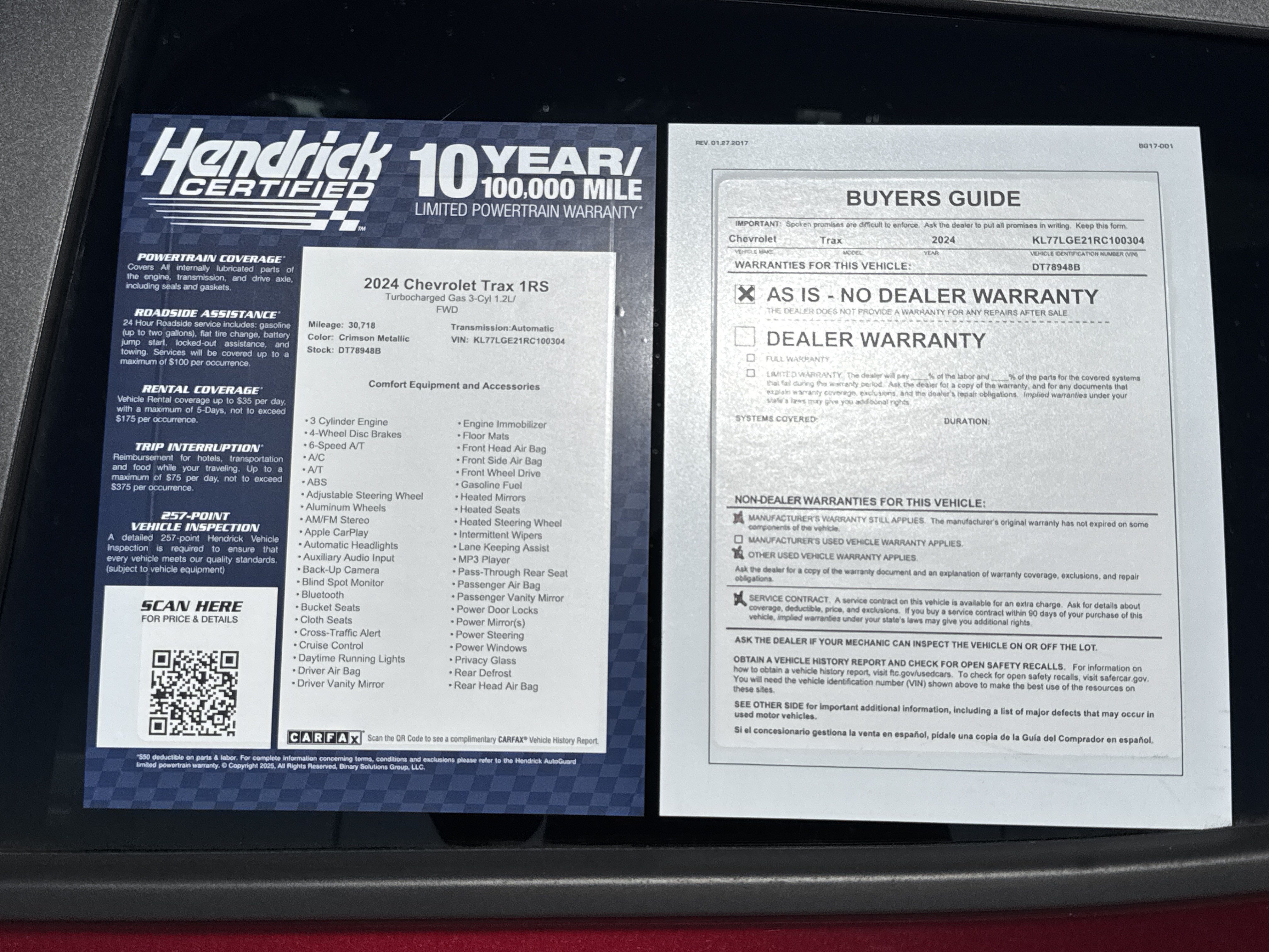 Used 2024 Chevrolet Trax RS w/ Driver Confidence Package FWD image 35