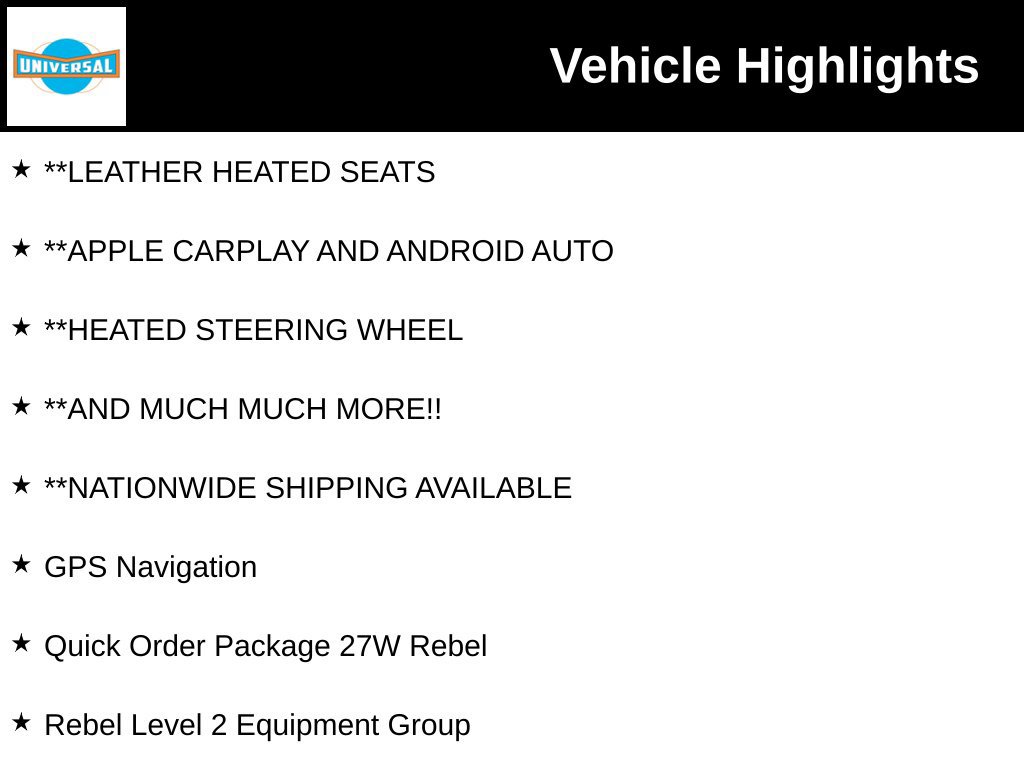 New 2026 RAM 1500 Rebel w/ Rebel Level 2 Equipment Group AWD/4WD image 9