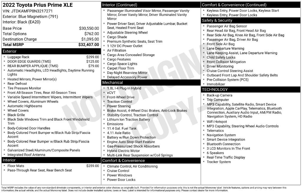 Used 2022 Toyota Prius Prime XLE FWD image 6