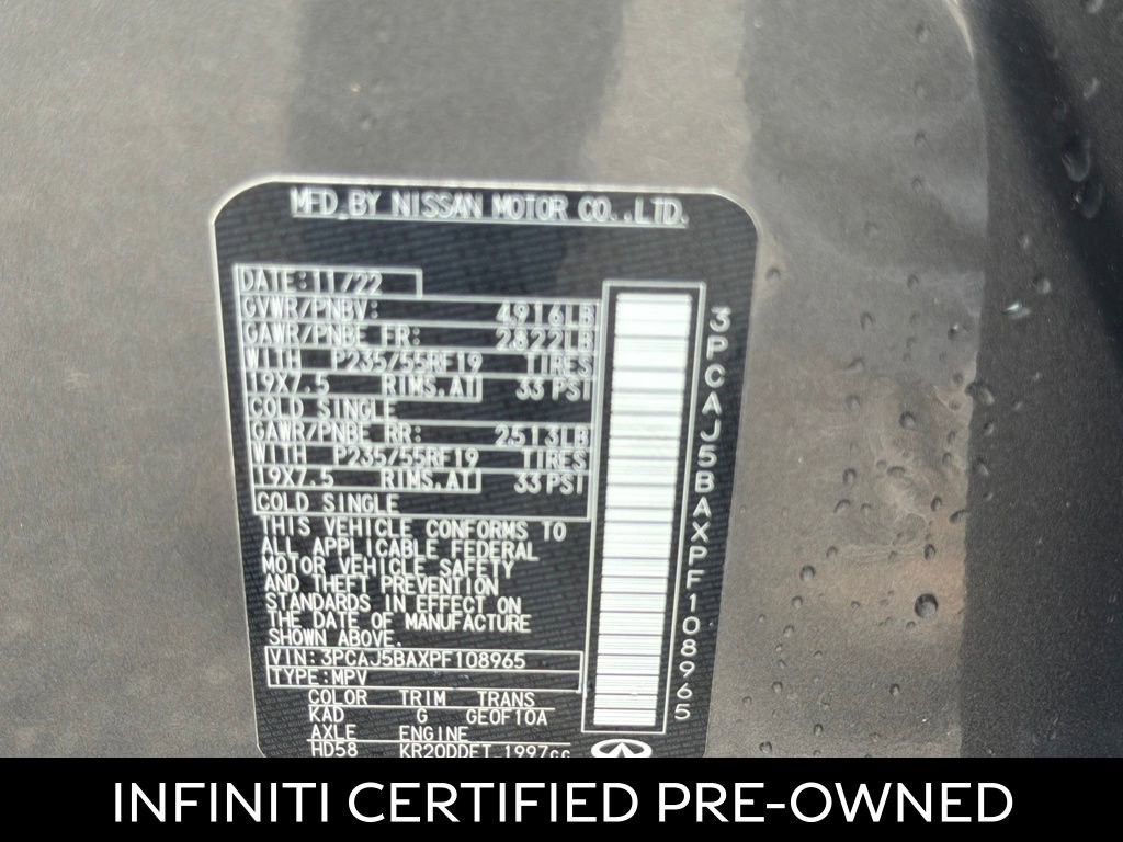 Certified 2023 INFINITI QX50 Luxe image 26