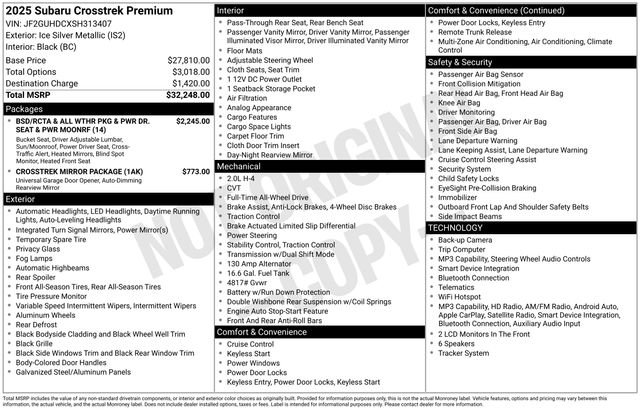 Certified 2025 Subaru Crosstrek 2.5i Premium AWD/4WD image 20