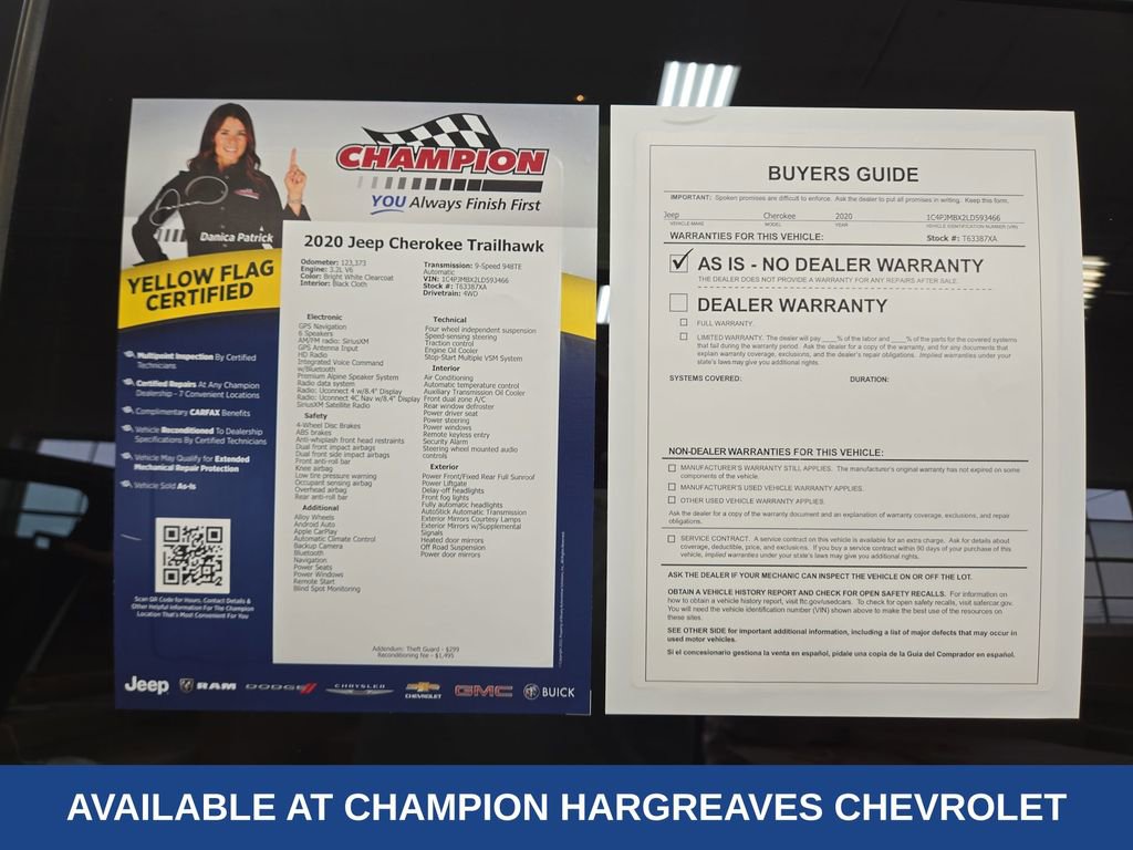 Used 2020 Jeep Cherokee Trailhawk w/ Comfort/Convenience Group AWD/4WD image 44
