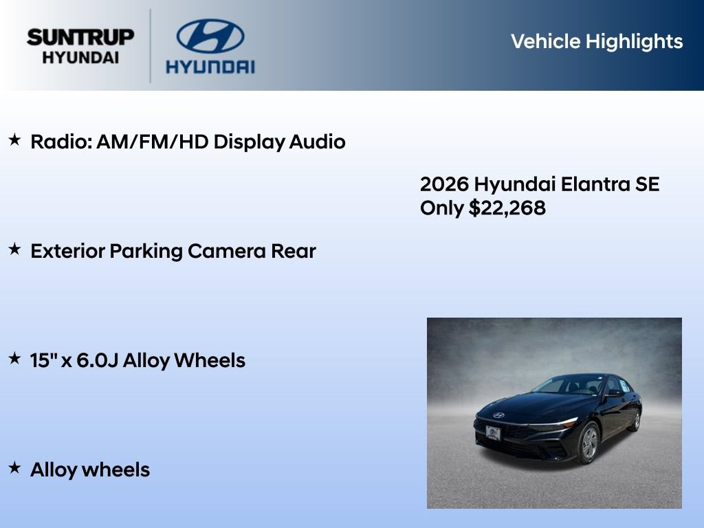 New 2026 Hyundai Elantra SE FWD image 7