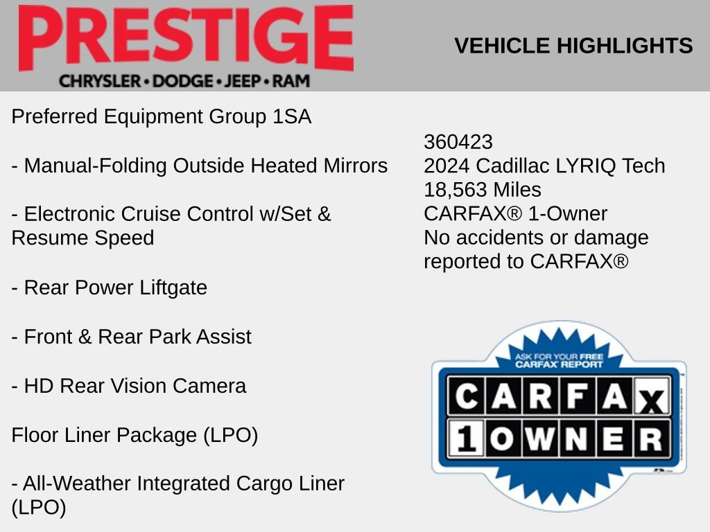 Used 2024 Cadillac Lyriq Tech w/ LPO, Floor Liner Package RWD video 2