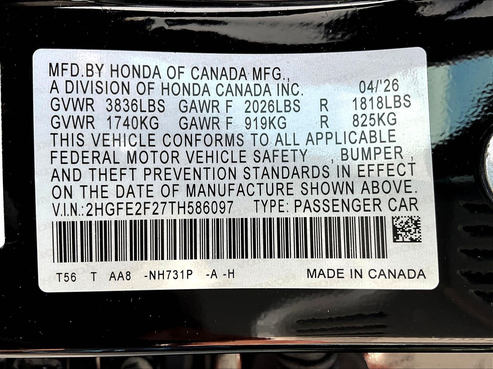 Certified 2026 Honda Civic LX image 18