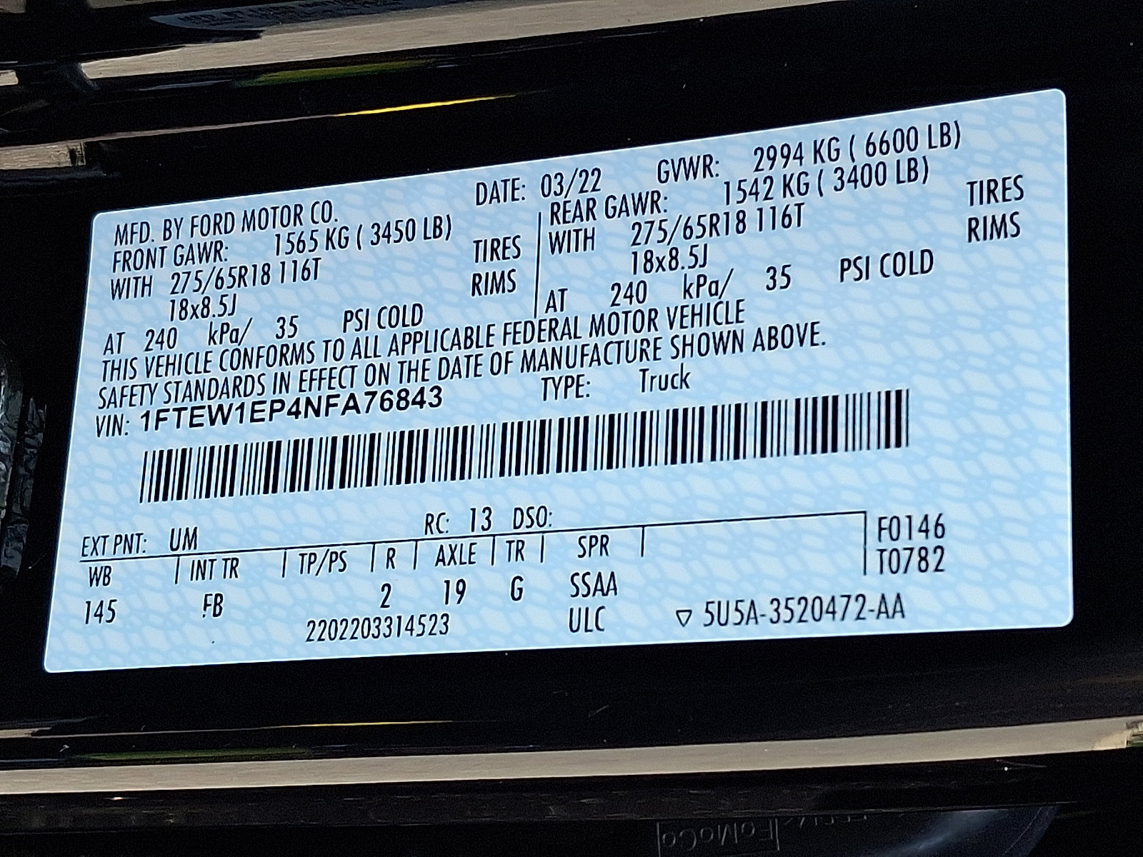 Certified 2022 Ford F150 XLT w/ Equipment Group 302A High image 28