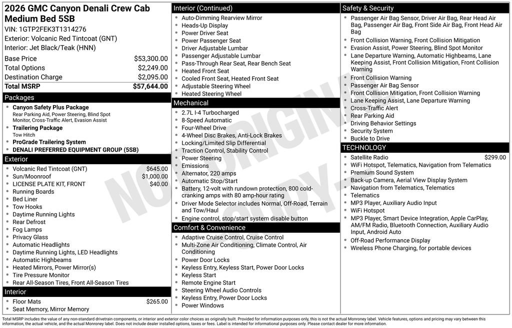 New 2026 GMC Canyon Denali AWD/4WD image 6