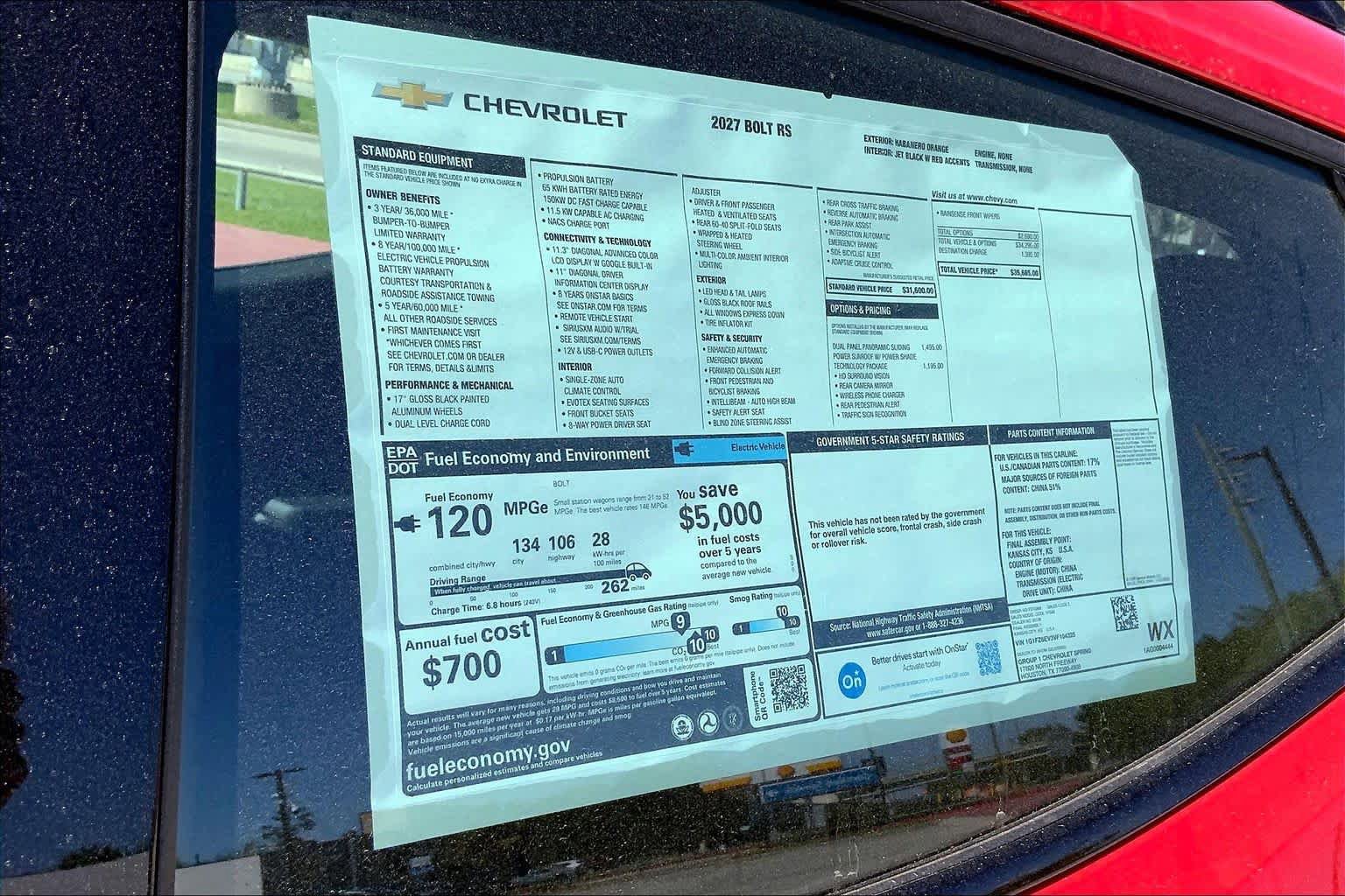 New 2027 Chevrolet Bolt RS w/ Technology Package FWD image 22